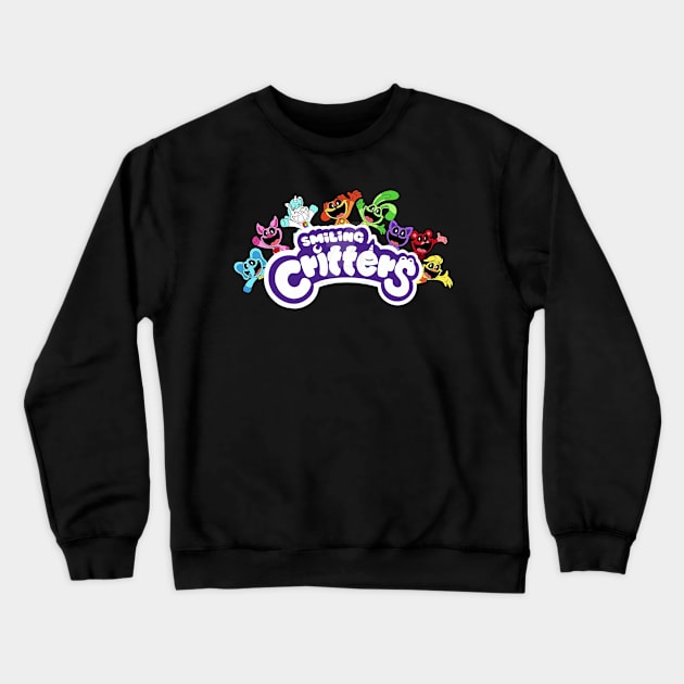 Smiling Critters Crewneck Sweatshirt by GushikenART